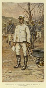 Oficial Japonés al Mando de una Batería de Artillería en Orden de Marcha de Georges Ferdinand Bigot